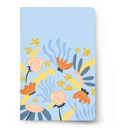 Factor Notes Blue Blossom 90GSM 160pgs Unruled A5 Notebook FN2036